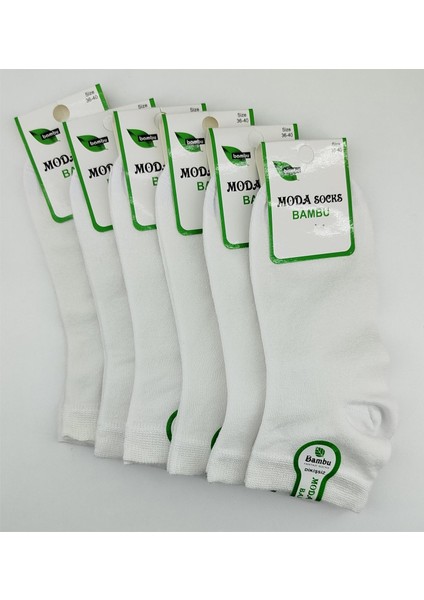 Bambu Patik Çorap 6 Çift Beyaz fırsatları