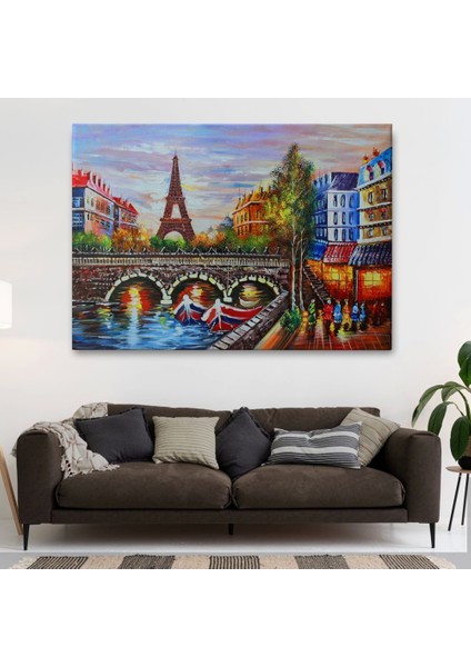- Fransa Paris Eyfel Kulesi Manzaralı Duvar TABLOSU-1232