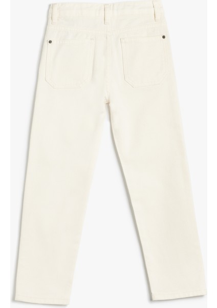 Pamuklu Ayarlanabilir Lastikli Cep Detaylı Denim Pantolon fiyatları