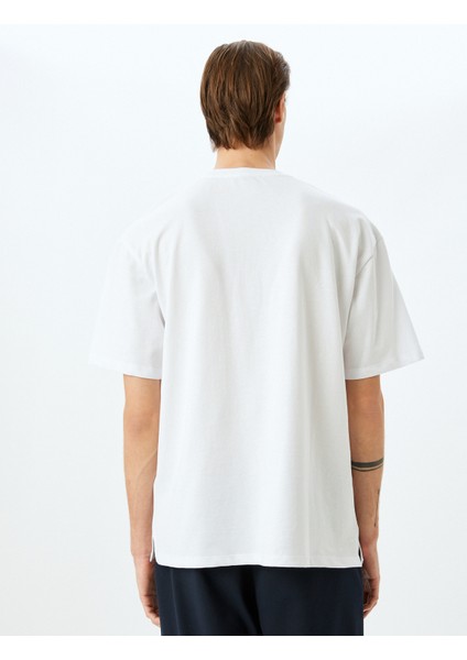 Basic Bisiklet Yaka Pamuklu Kısa Kollu Oversize Tişört
