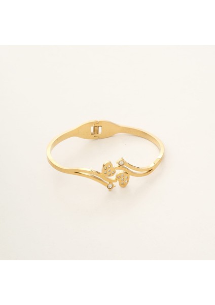 Kalp Detaylıtaşlı Kelepçe