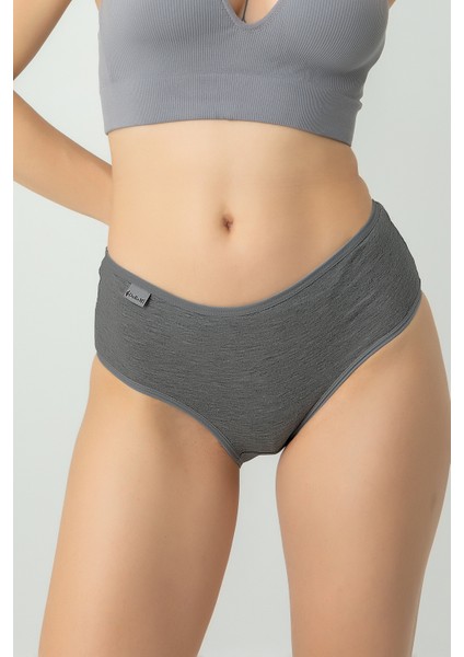 Yüksek Bel %100 Doğal Pamuk Likralı Rahat Kalıp Kadın Bato Külot