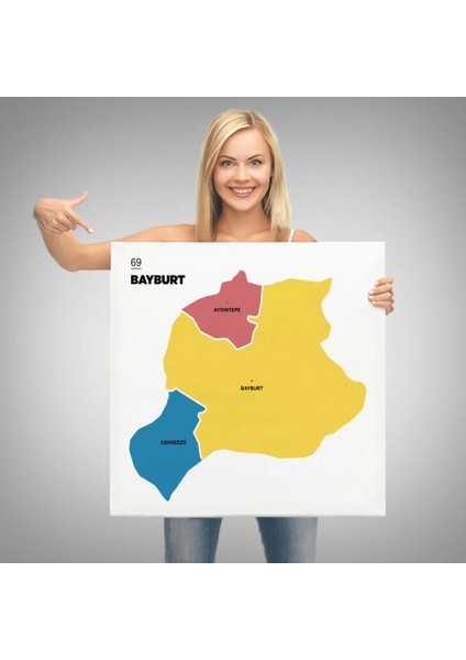 - Bayburt Ili ve Ilçeler Haritası Dekoratif Kanvas Tablo 1289 modelleri