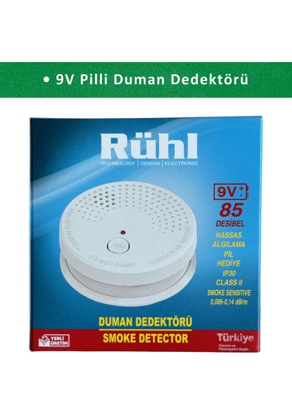 Ev Tipi Yangın Seti 1kg Mutfak Yangın Tüpü 120X120CM Yangın Battaniyesi 9V Pilli Duman Dedektörü Mutfak Yangın Seti