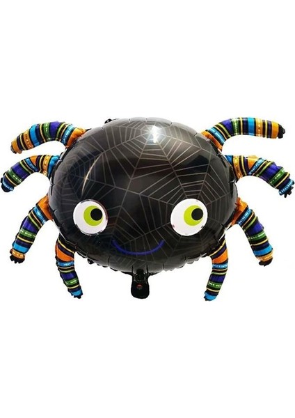 Folyo Balon Halloween Cadılar Bayramı Örümcek 82*55 cm Siyah