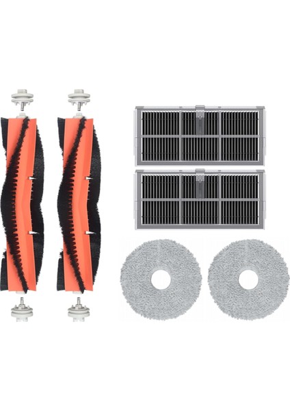 Dreame X30 Ultra Uyumlu Fırça Hepa Filtre Mop Seti-6 Parça