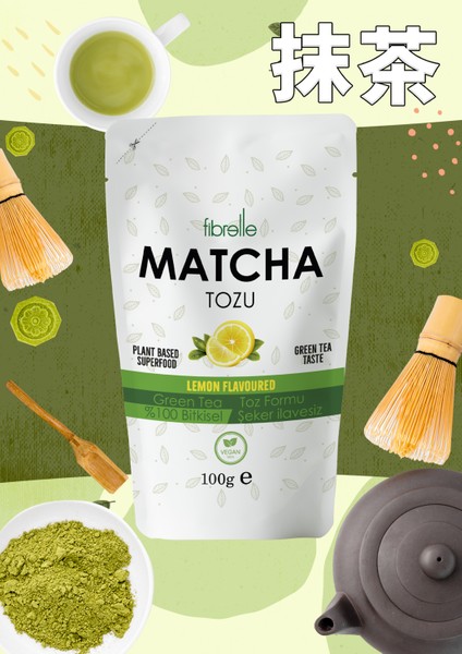 Matcha Limon Aromalı 100G
