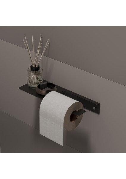 Banyo Tuvalet Kağıtlık Dekoratif Düzenleyici Tablalı Metal