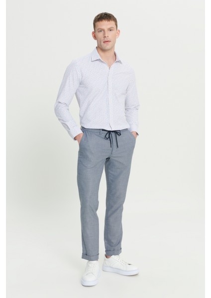 Comfort Fit Rahat Kesim Yan Cepli Desenli Beli Lastikli Pantolon modelleri