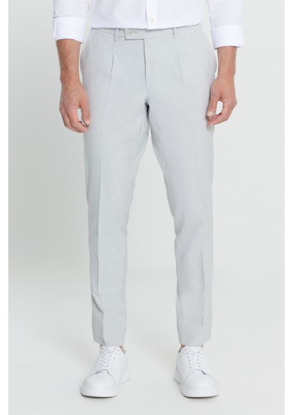 Comfort Fit Rahat Kesim Yan Cepli Desenli Beli Lastikli Pantolon