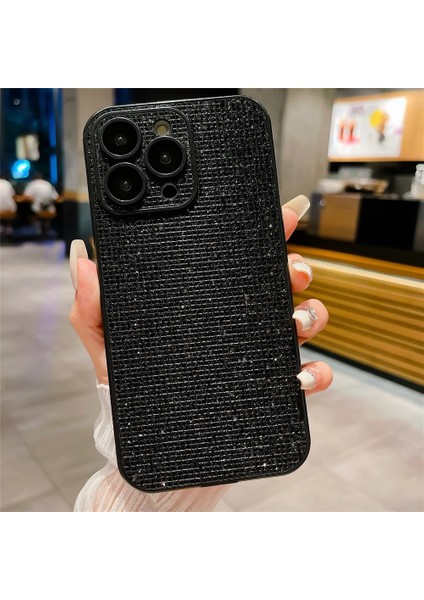 Apple iPhone 16 Pro Kılıf Bling Rhinestones Siyah