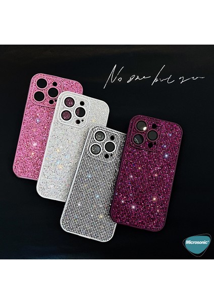 Apple iPhone 16 Pro Max Kılıf Bling Rhinestones Mor