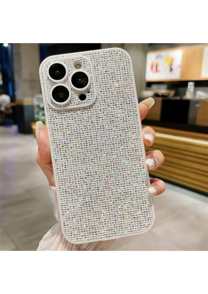 Apple iPhone 16 Pro Max Kılıf Bling Rhinestones Gümüş