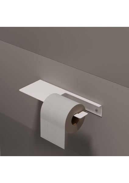 Banyo Tuvalet Kağıtlık Dekoratif Düzenleyici Tablalı Metal
