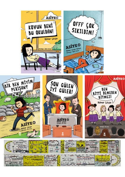 Asiye Serisi / 5 Kitap Set (Matematik Öğreten Cetvel) - Halenur Çalışan