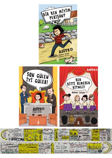 Asiye / 3. 4. 5. Kitaplar Set (Matematik Öğreten Cetvel) - Halenur Çalışan
