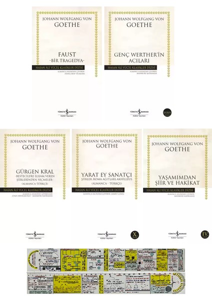 Faust / Genç Werther'in Acıları / Gürgen Kral / Yarat Ey Sanatçı / Yaşamımdan Şiir ve Hakikat / 5 Kitap Set (Matematik Öğreten Cetvel) - Johann Wolfgang von Goethe