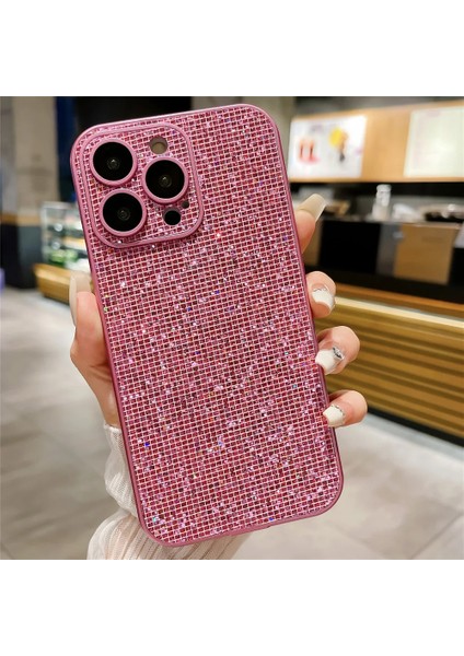 Apple iPhone 16 Pro Max Kılıf Bling Rhinestones Pembe