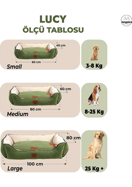 Lucy, Çift Taraflı Minderli, Ultra Yumuşak, Kaydırmaz Tabanlı, Yıkanabilir Kedi ve Köpek Yatağı