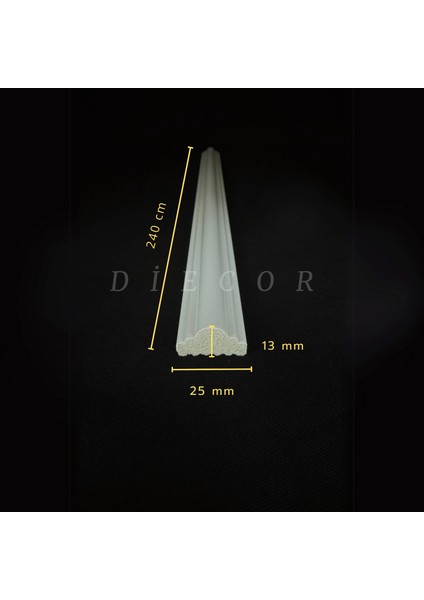 Dekoratif Boyanabilir Montaja Hazır 2,5cm Duvar Çıtası Tasarımı