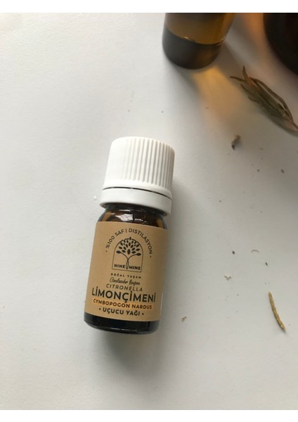 %100 Saf ve Doğal Limonçimeni (Cymbopogon Nardus) Uçucu Yağı - 5 ml