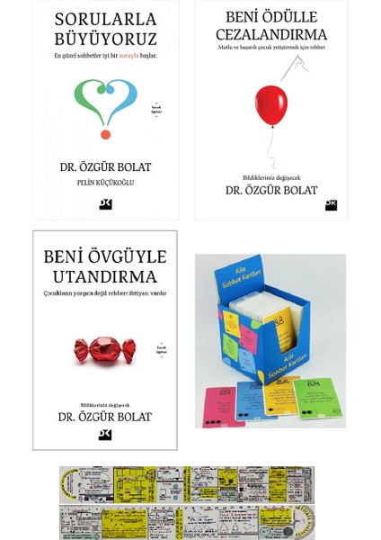 Anne - Baba Kitaplığı 3 Kitap Set / Aile Sohbet Kartları Seti (Matematik Öğreten Cetvel) - Dr. Özgür Bolat