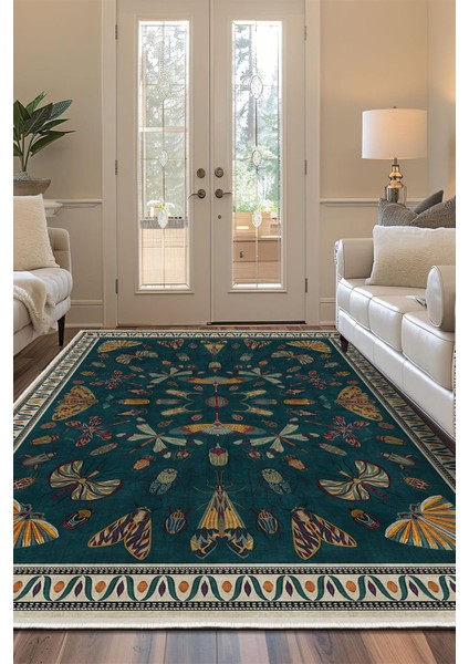 Dekoratif Özel Tasarım Yıkanabilir,ince, Kaymaz Tabanlı, Modern Halı KECE-FR64 modelleri