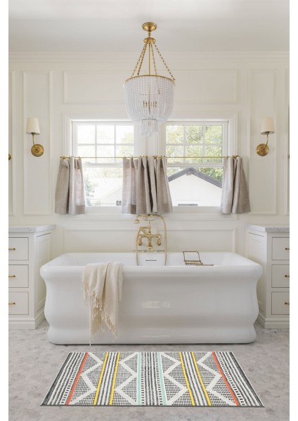 Dekoratif Özel Tasarım Yıkanabilir,ince, Kaymaz Tabanlı, Modern Halı KECE-FR113 fırsatları