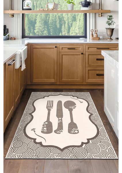 Dekoratif Özel Tasarım Yıkanabilir,ince, Kaymaz Tabanlı, Modern Halı WOOKECE1687