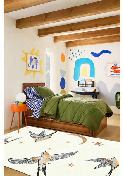 Dekoratif Özel Tasarım Yıkanabilir,ince, Kaymaz Tabanlı, Modern Halı WOOKECE1692