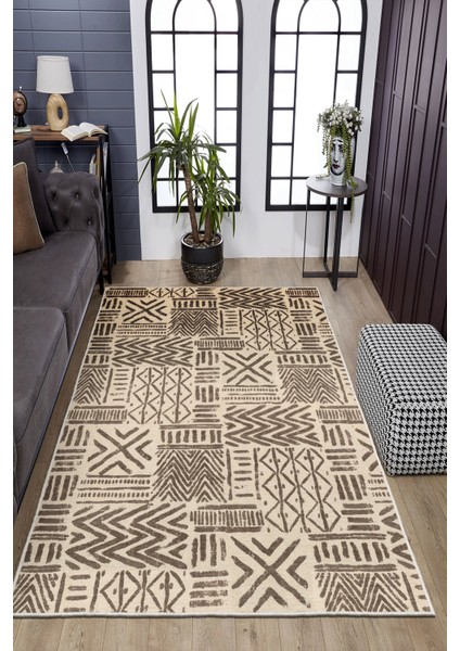 Dekoratif Özel Tasarım Yıkanabilir,ince, Kaymaz Tabanlı, Modern Halı INFKECE09 fırsatları