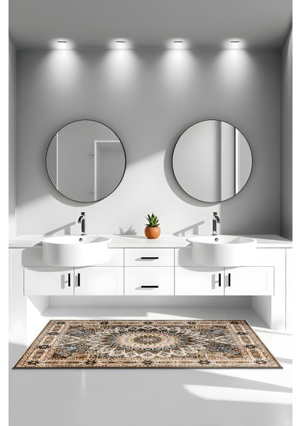 Dekoratif Özel Tasarım Yıkanabilir,ince, Kaymaz Tabanlı, Modern Halı KECE-FR12 fırsatları