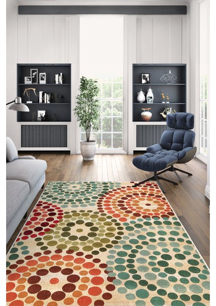 Dekoratif Özel Tasarım Yıkanabilir,ince, Kaymaz Tabanlı, Modern Halı KECE-FR92