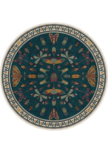 Dekoratif Özel Tasarım Yıkanabilir,ince, Kaymaz Tabanlı, Modern Halı KECE-FR65