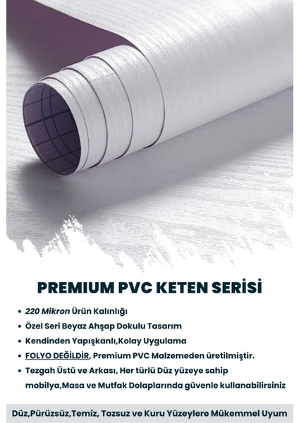 Kendinden Yapışkanlı Ahşap Görünümlü Mutfak Banyo Tezgah Duvar Dolap Masa Kaplama 60 x 500 cm
