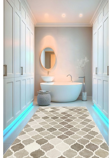 Dekoratif Özel Tasarım Yıkanabilir,ince, Kaymaz Tabanlı, Modern Halı KECE-FR62 fırsatları