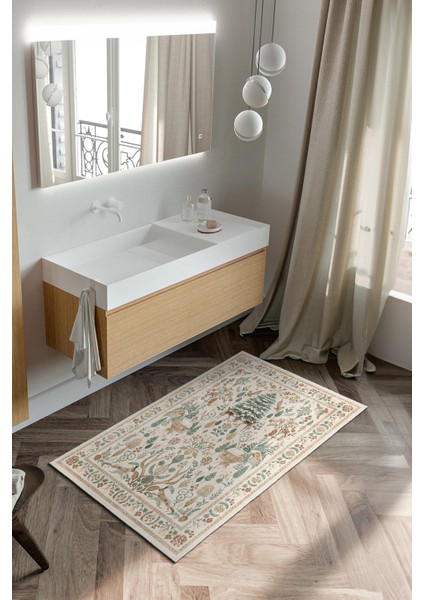 Dekoratif Özel Tasarım Yıkanabilir,ince, Kaymaz Tabanlı, Modern Halı KECE-FR77 fırsatları