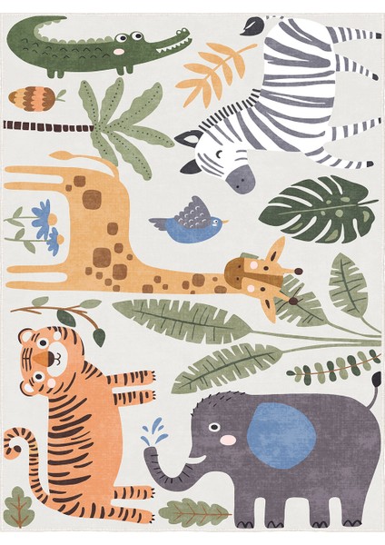 Dekoratif Özel Tasarım Yıkanabilir,ince, Kaymaz Tabanlı, Modern Halı KECE-FR99