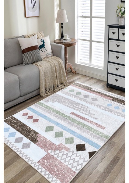 Dekoratif Özel Tasarım Yıkanabilir,ince, Kaymaz Tabanlı, Modern Halı INFKECE16