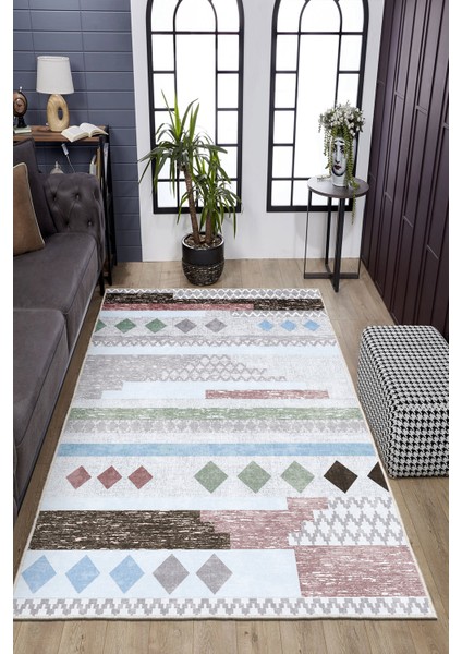 Dekoratif Özel Tasarım Yıkanabilir,ince, Kaymaz Tabanlı, Modern Halı INFKECE16 fırsatları