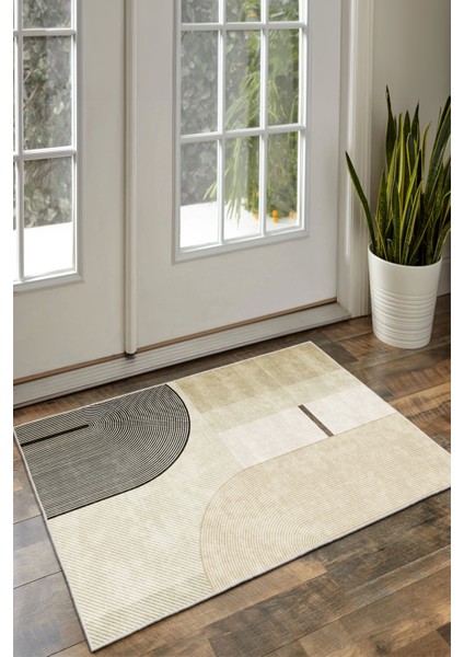 Dekoratif Özel Tasarım Yıkanabilir,ince, Kaymaz Tabanlı, Modern Halı INFKECE12 fırsatları