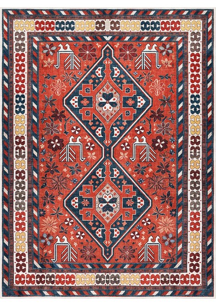 Dekoratif Özel Tasarım Yıkanabilir,ince, Kaymaz Tabanlı, Modern Halı KECE-FR85