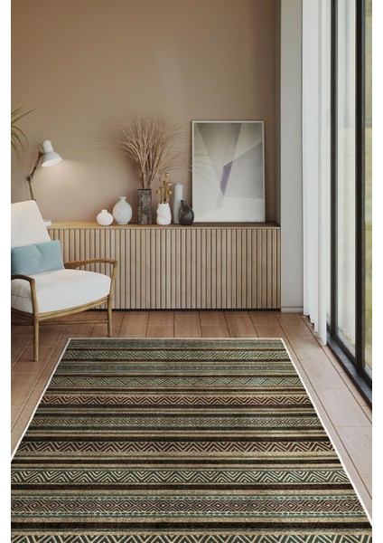 Dekoratif Özel Tasarım Yıkanabilir,ince, Kaymaz Tabanlı, Modern Halı KECE-FR109