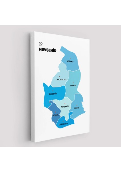 - Nevşehir Ili ve Ilçeler Haritası Dekoratif Kanvas Tablo 1429 fiyatları
