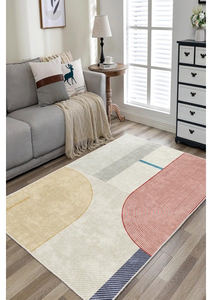 Dekoratif Özel Tasarım Yıkanabilir,ince, Kaymaz Tabanlı, Modern Halı INFKECE13 fiyatları