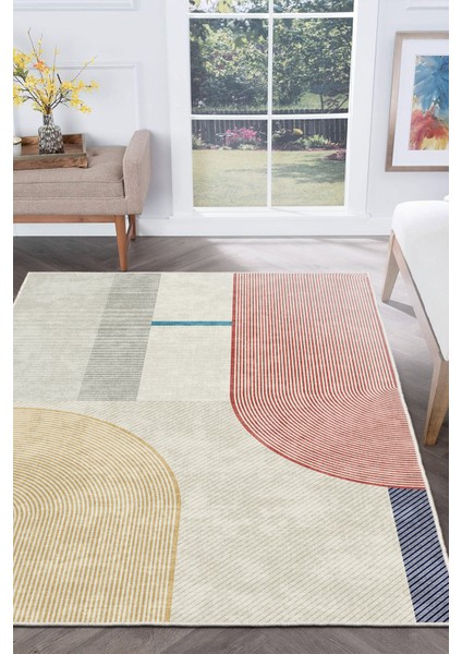 Dekoratif Özel Tasarım Yıkanabilir,ince, Kaymaz Tabanlı, Modern Halı INFKECE13 modelleri