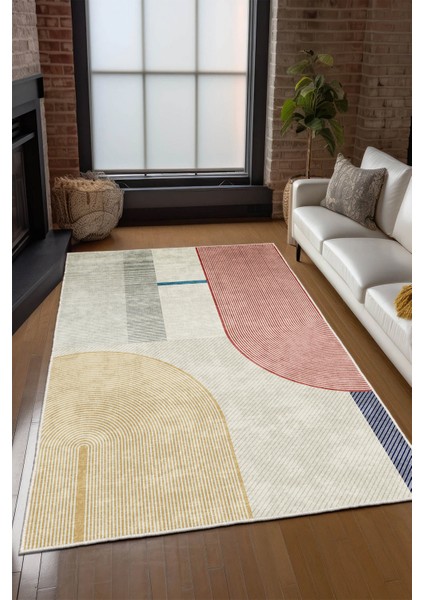 Dekoratif Özel Tasarım Yıkanabilir,ince, Kaymaz Tabanlı, Modern Halı INFKECE13 fırsatları