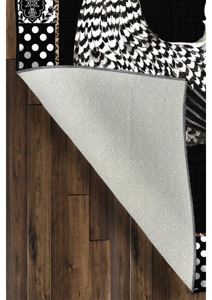 Dekoratif Özel Tasarım Yıkanabilir,ince, Kaymaz Tabanlı, Modern Halı WOOKECE1690 indirimleri