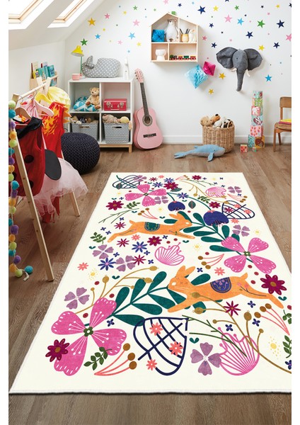 Dekoratif Özel Tasarım Yıkanabilir,ince, Kaymaz Tabanlı, Modern Halı WOOKECE1693