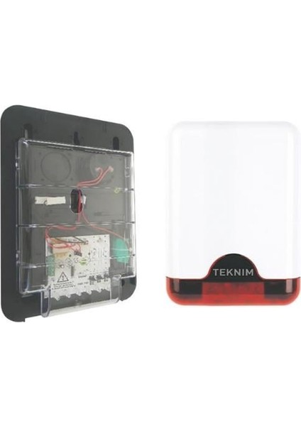 VAS-741RP Kırmızı Pencereli Harici Siren (Plastik Iç Koruma)